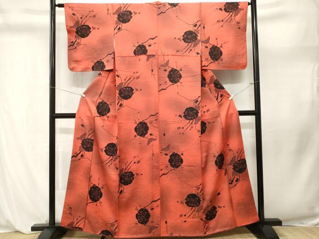 平和屋着物■上質な小紋 地紋起こし 枝花文 暈し染め 正絹 逸品 CABL3910ev