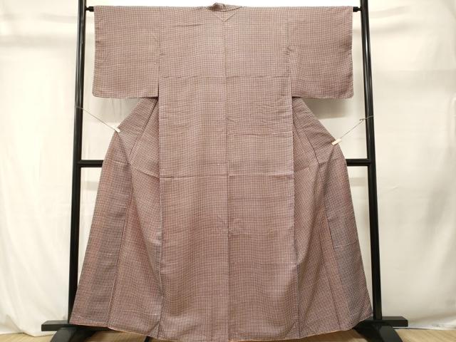 平和屋着物■小紋 千鳥格子 洗える着物 CABL3921ev