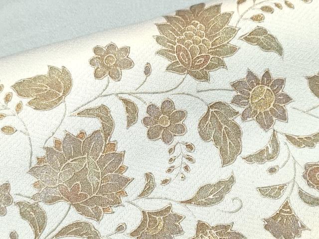 平和屋着物■訪問着 更紗花唐草文 暈し染め 金彩 正絹 逸品 CABL3930ev