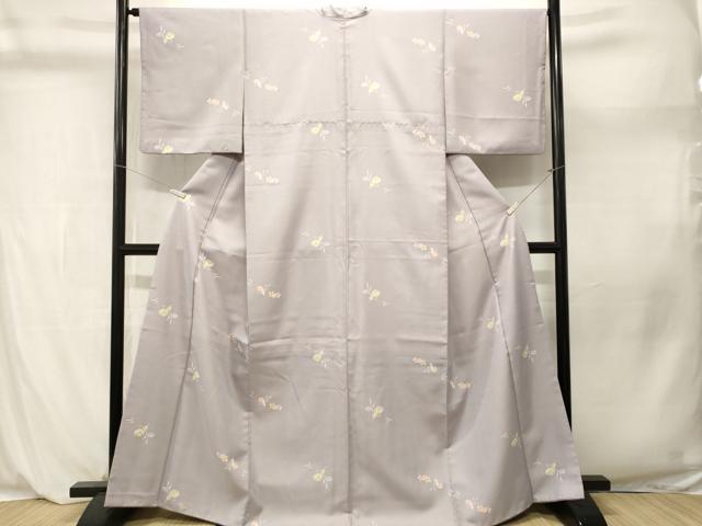 平和屋着物■小紋 瓢箪草花文 洗える着物 CABL3934ev