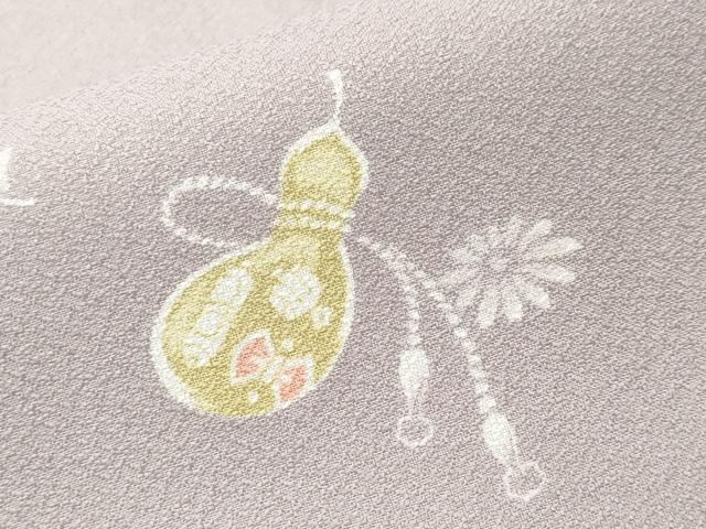 平和屋着物■小紋 瓢箪草花文 洗える着物 CABL3934ev