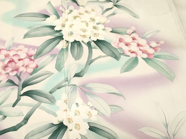 平和屋着物■訪問着 枝花文 暈し染め 正絹 逸品 CABL3949ev
