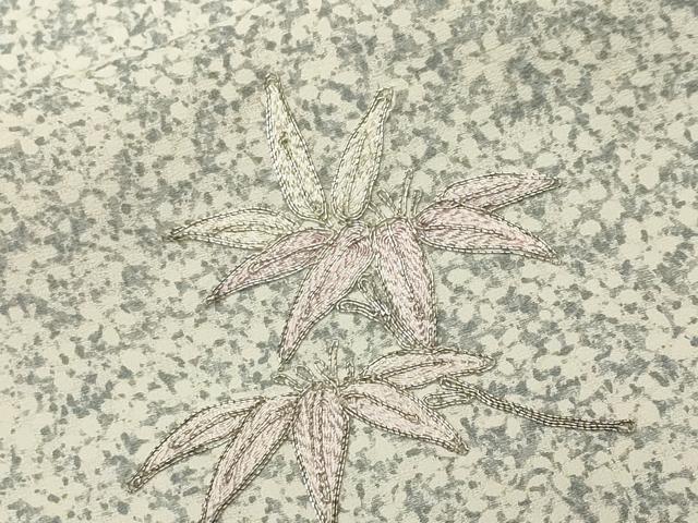 平和屋着物■訪問着 総刺繍 駒刺繍 花尽し文 笹文 正絹 逸品 CABL3953ev