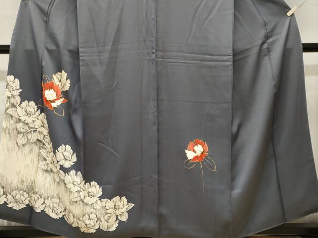 平和屋着物■訪問着 椿 草花文 金彩 正絹 逸品 CABL3957ev