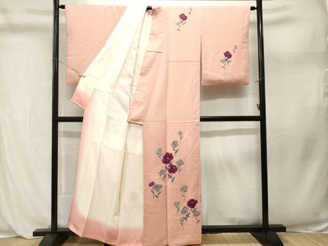 平和屋着物■訪問着 草花文 暈し染め 正絹 逸品 CABL3960ev