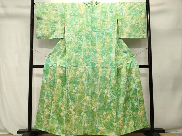 平和屋着物■上質な小紋 絞り 枝花文 暈し染め 正絹 逸品 CABL3974ev