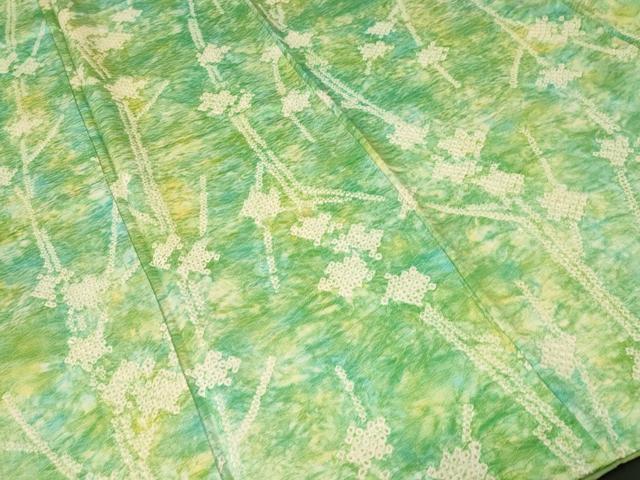 平和屋着物■上質な小紋 絞り 枝花文 暈し染め 正絹 逸品 CABL3974ev