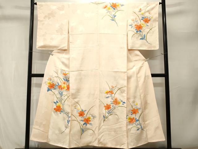 平和屋着物■訪問着 草花文 金彩 正絹 逸品 CABL3980ev