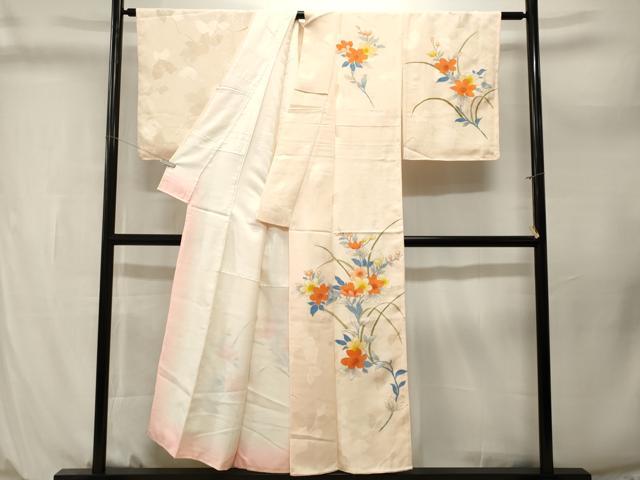 平和屋着物■訪問着 草花文 金彩 正絹 逸品 CABL3980ev