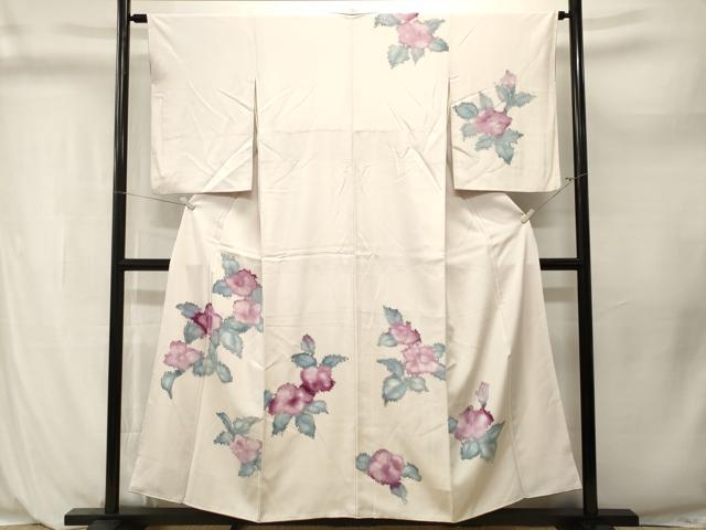 平和屋着物■訪問着 手描き 草花文 暈し染め 正絹 逸品 CABL3986ev