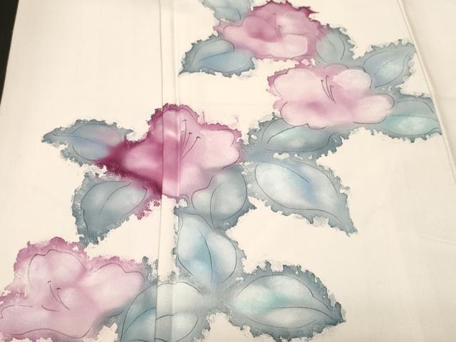 平和屋着物■訪問着 手描き 草花文 暈し染め 正絹 逸品 CABL3986ev