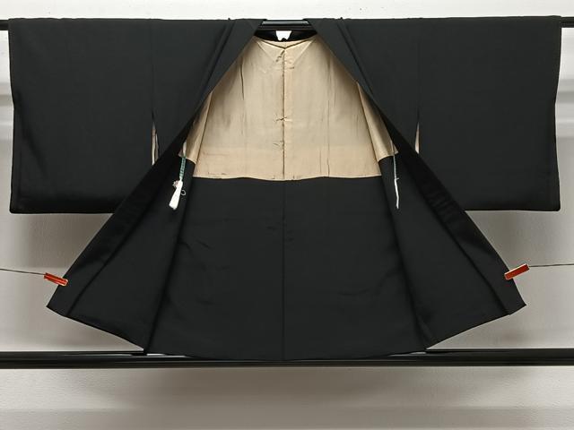 平和屋着物#羽織 寿光織 花鳥文 黒地 金銀糸 正絹 逸品 CABL4017ua
