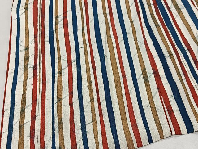 平和屋着物#羽織 ろうけつ染め 縞 正絹 逸品 CABL4025ua