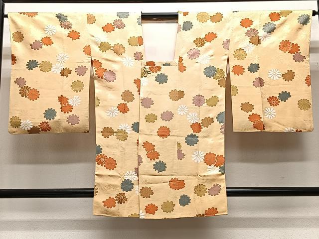 平和屋着物#道行コート 地紋起こし 舞花文 正絹 逸品 CABL4036ua