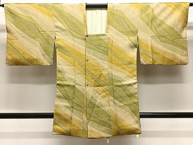 平和屋着物#道行コート 斜線文 ロング丈 正絹 逸品 CABL4052ua