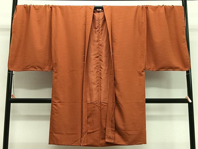 平和屋着物#男性 長羽織 代赭色 キングサイズ 洗える着物 未使用 CABL4062ua