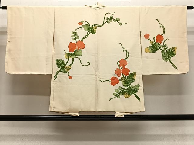 平和屋着物#羽織 ろうけつ染め 草花文 正絹 逸品 未使用 CABL4085ua