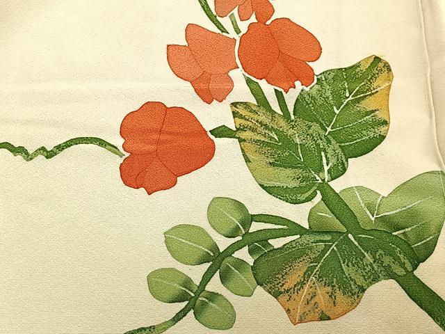 平和屋着物#羽織 ろうけつ染め 草花文 正絹 逸品 未使用 CABL4085ua