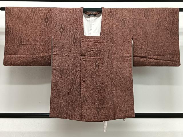 平和屋着物#道行コート 立涌花地紋 正絹 逸品 CABL4104ua