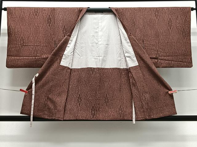 平和屋着物#道行コート 立涌花地紋 正絹 逸品 CABL4104ua