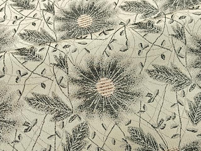 平和屋着物#羽織 お召地 草花文 正絹 逸品 CABL4113ua