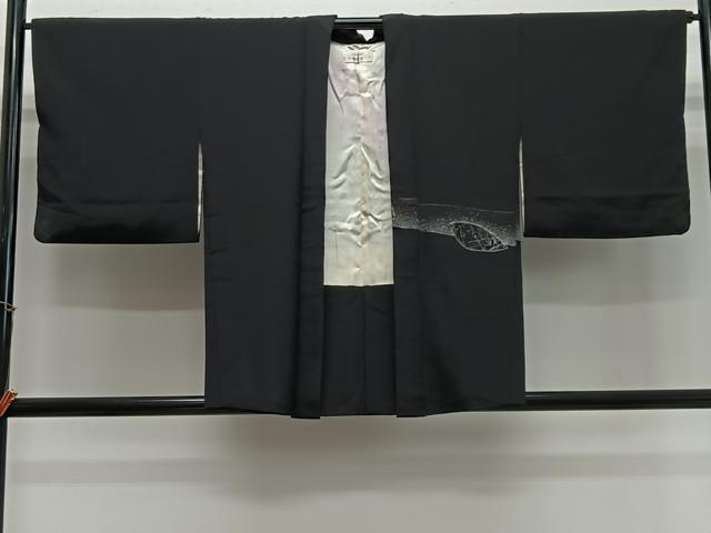 平和屋着物#抽象文様 黒地 金彩 やまと誂製 正絹 逸品 CABL4117ua