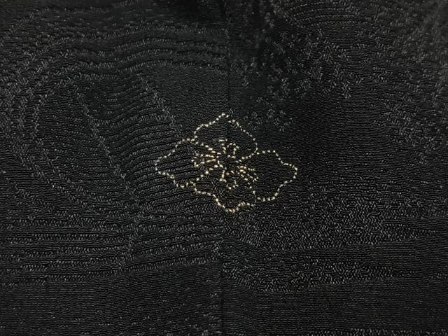 平和屋着物#羽織 寿光織 風景文 黒地 金銀糸 正絹 逸品 CABL4141ua