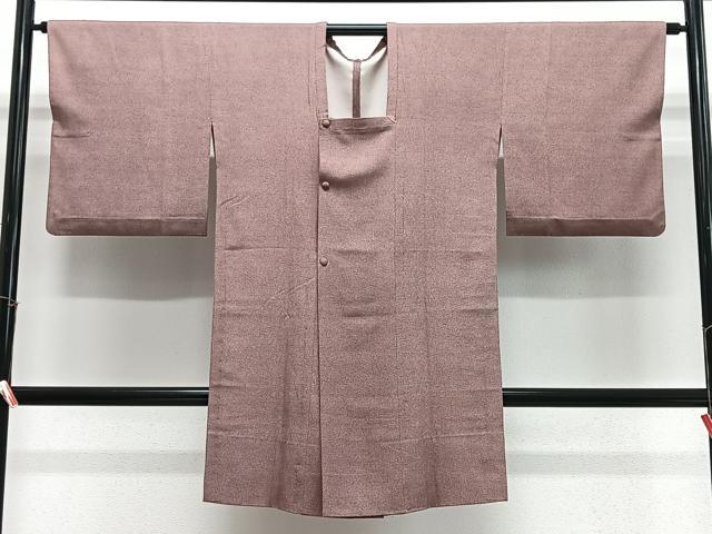 平和屋着物#道行コート 単衣 鮫小紋柄 ロング丈 正絹 逸品 CABL4151ua