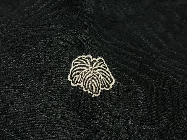 平和屋着物#羽織 寿光織 文箱 黒地 金銀糸 正絹 逸品 CABL4154ua