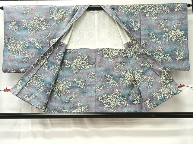 平和屋着物#羽織 草花文 暈し染め ウール CABL4158ua