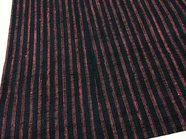 平和屋着物#道中着 紬地 縞 正絹 逸品 CABL4174ua