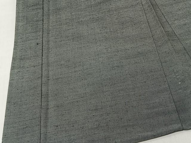 平和屋着物#男性 長羽織 紬地 素鼠色 正絹 逸品 CABL4204ua
