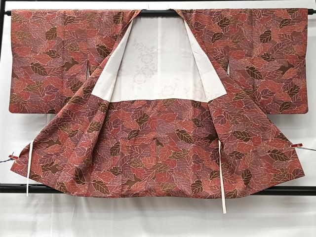 平和屋着物#道行コート 葉尽くし 正絹 逸品 CABL4206ua