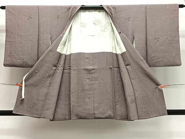 平和屋着物#道行コート 草花文 正絹 逸品 CABL4250ua