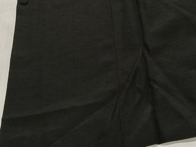平和屋着物#道行コート 紬地 黒地 正絹 逸品 未使用 CABL4254ua