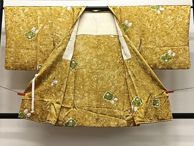 平和屋着物#道行コート 絞り 舞花文 正絹 逸品 CABL4285ua