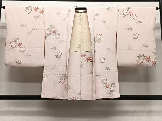 平和屋着物#羽織 寿光織 枝葉文 銀糸 正絹 逸品 CABL4295ua