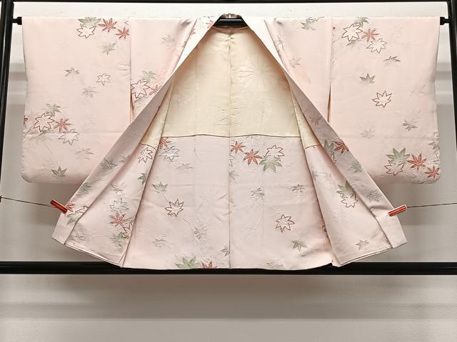 平和屋着物#羽織 寿光織 枝葉文 銀糸 正絹 逸品 CABL4295ua