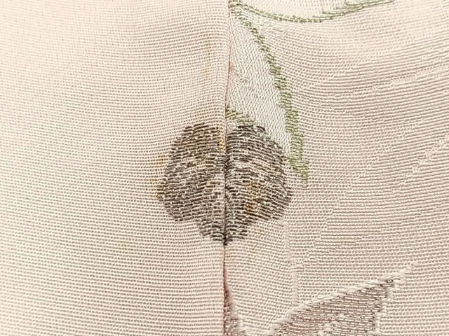 平和屋着物#羽織 寿光織 枝葉文 銀糸 正絹 逸品 CABL4295ua