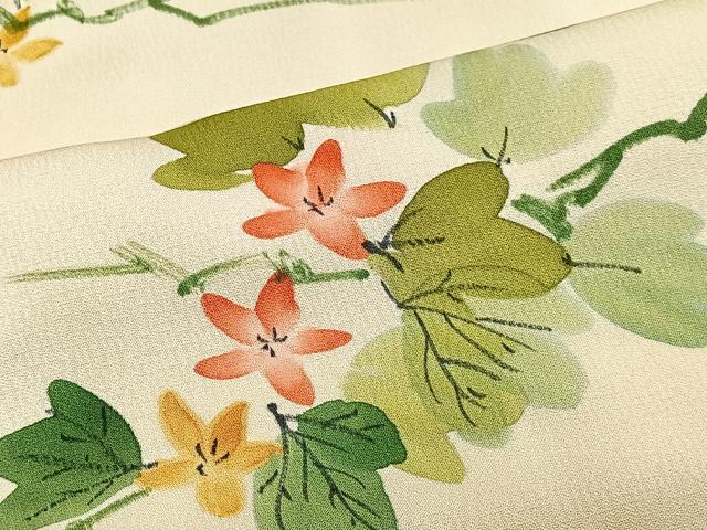 平和屋着物#羽織 手描き 枝花文 正絹 逸品 CABL4297ua