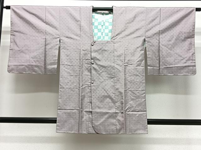平和屋着物#道行コート 本場大島紬 格子 正絹 逸品 未使用 CABL4317ua