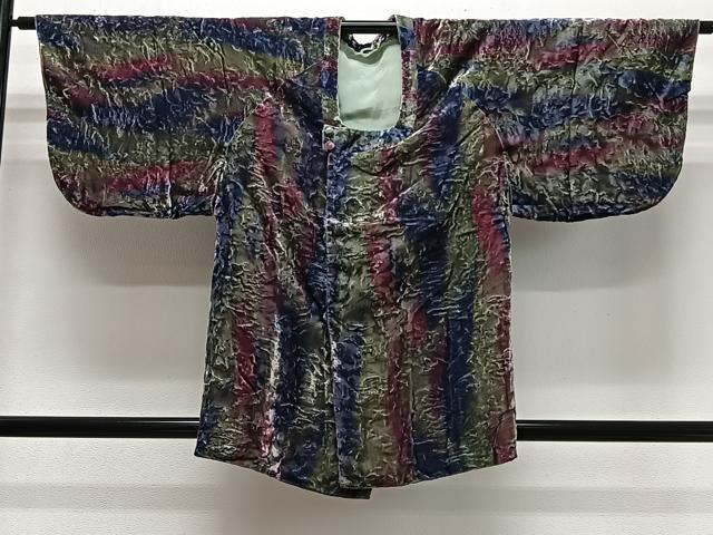 平和屋着物#和装コート ベロア 霞文 暈し染め CABL4326ua