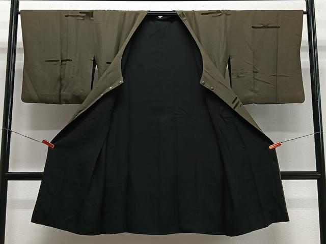 平和屋着物#道行コート リバーシブル ビロード エ霞文 正絹 逸品 CABL4329ua