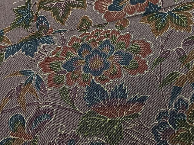 平和屋着物#道行コート 更紗草花文 正絹 逸品 CABL4352ua