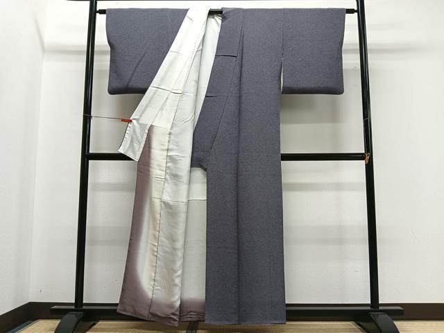 平和屋着物■江戸小紋 鮫小紋柄 鬼しぼ縮緬 正絹 逸品 CABL4356ua