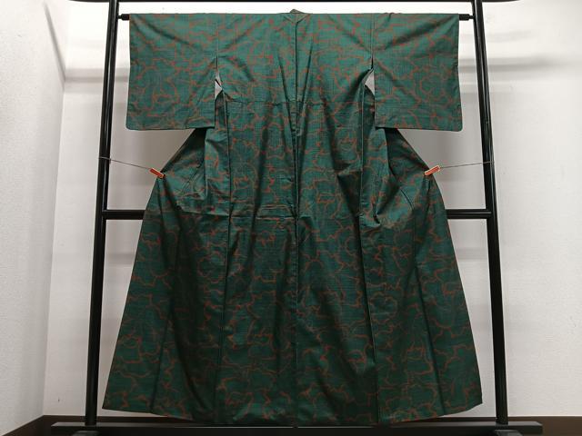 平和屋着物■本場大島紬 7マルキ 花尽くし 正絹 逸品 CABL4361ua