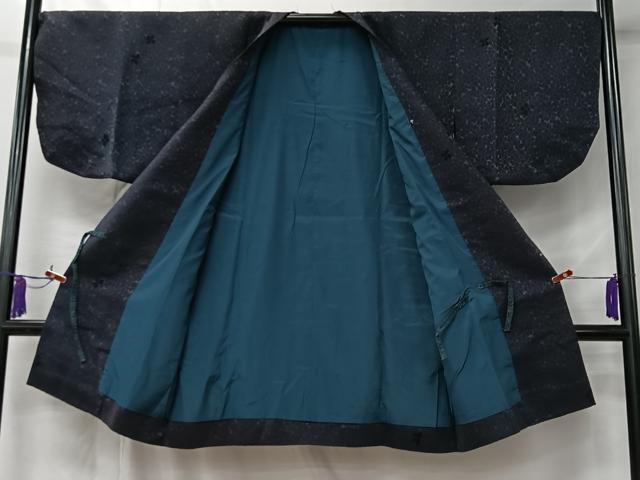 平和屋着物#道行コート 輪奈ビロード 花尽くし ロング丈 正絹 逸品 CABL4391ua