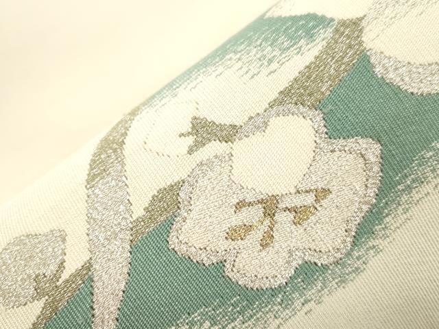 平和屋着物●爪掻き本綴れ 八寸名古屋帯 枝梅文 金銀糸 正絹 逸品 CABL4402dy