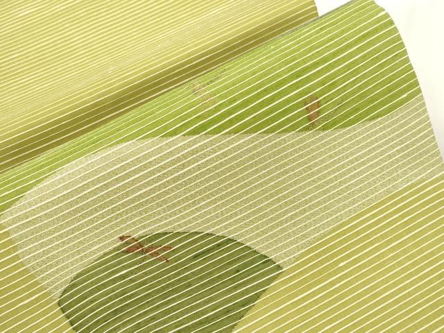 平和屋着物*能州紬 絲藝苑 上島洋山 夏物 太鼓柄袋帯 蜻蛉 銀糸 絲芸苑謹製 反端付き 正絹 逸品 CABL4434dy