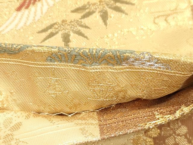 平和屋本店▼六通柄袋帯 唐織 慶祥利休 本金箔 正絹 逸品 CABL4462dy